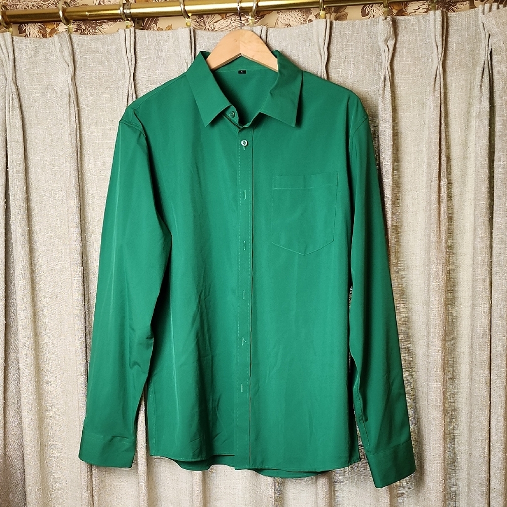 Green Men's Dress Shirt